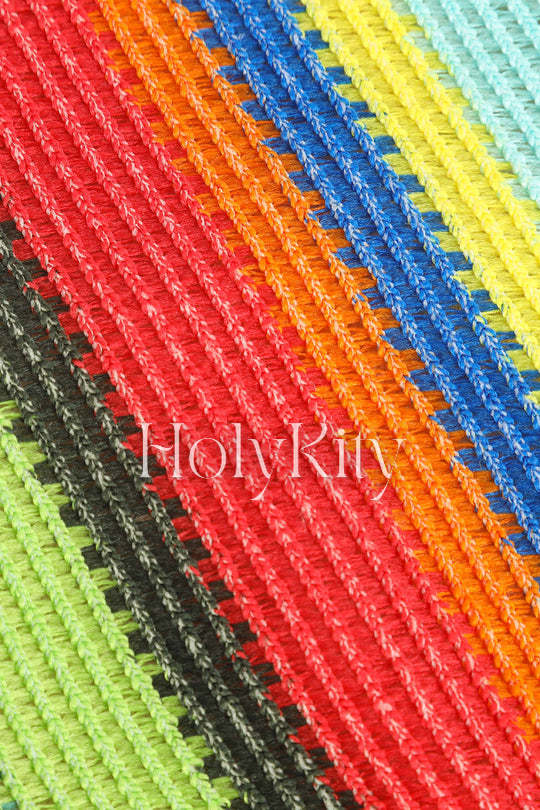 Cross Over Multicolored Crop Top