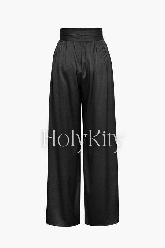 Heavy Satin Wide Leg Pants
