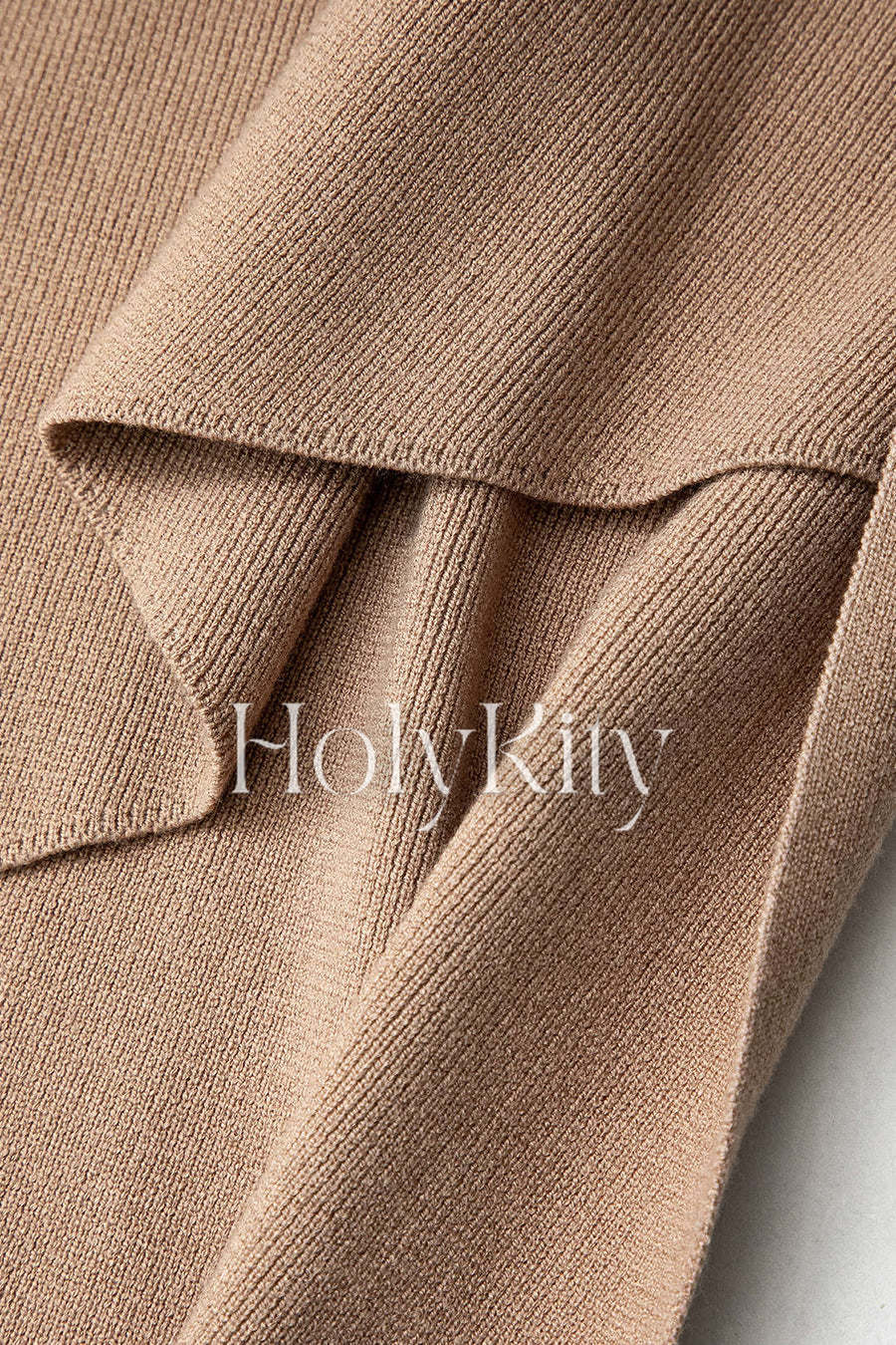 Mock Neck Asymmetrical Hem Long Sleeve Knit Top