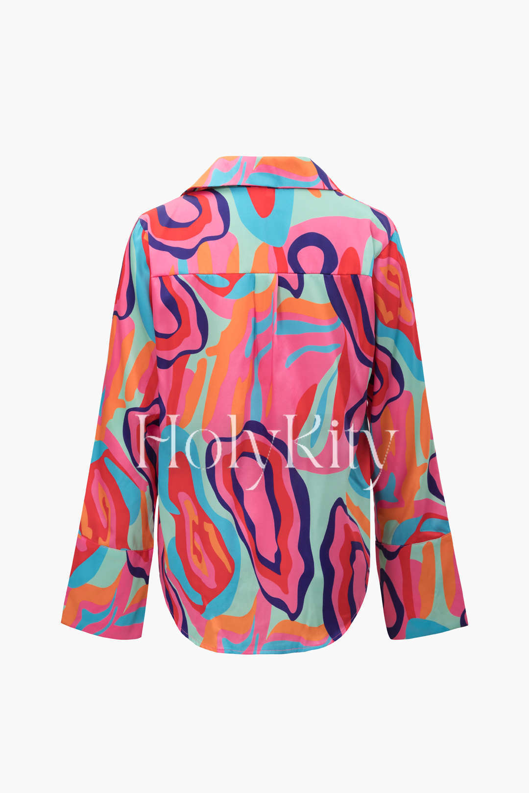 Chemise à manches longues boutonnée imprimée