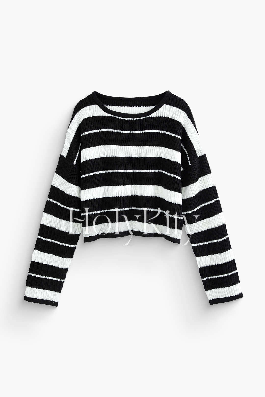 Gestreifter Strickpullover