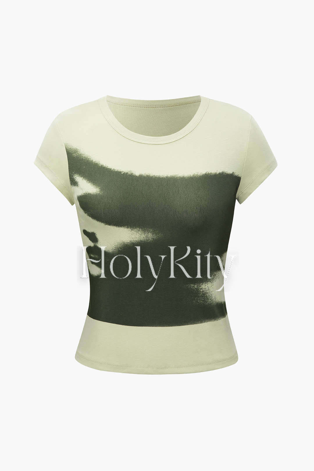 T-shirt col rond à motif abstrait