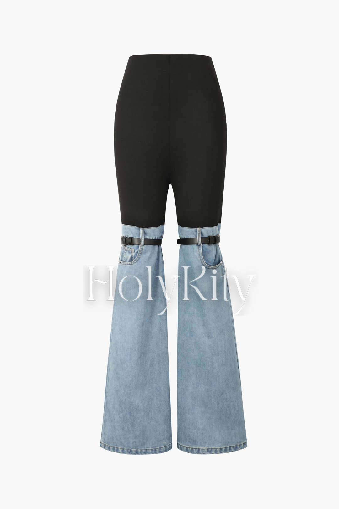 Denim Hybrid Flared Pants