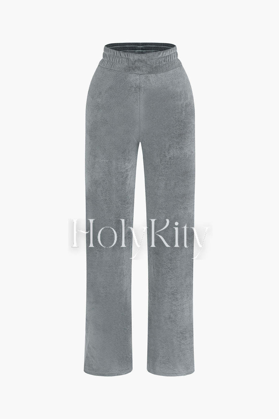Set aus Samtoberteil mit Reißverschluss und Kapuze und Hose mit hoher Taille