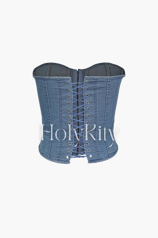 Denim Corset Top