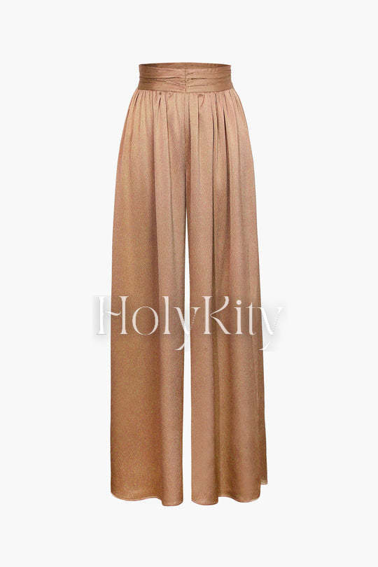 Heavy Satin Wide Leg Pants