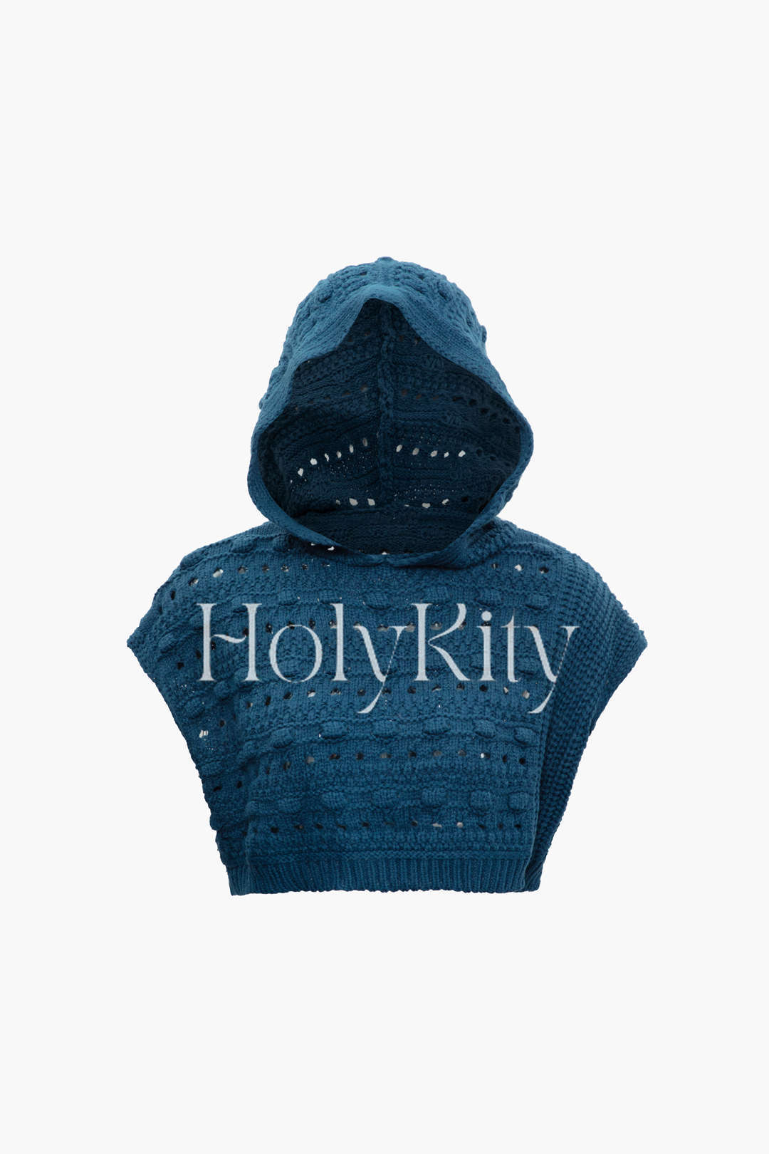 Haut court en tricot à capuche