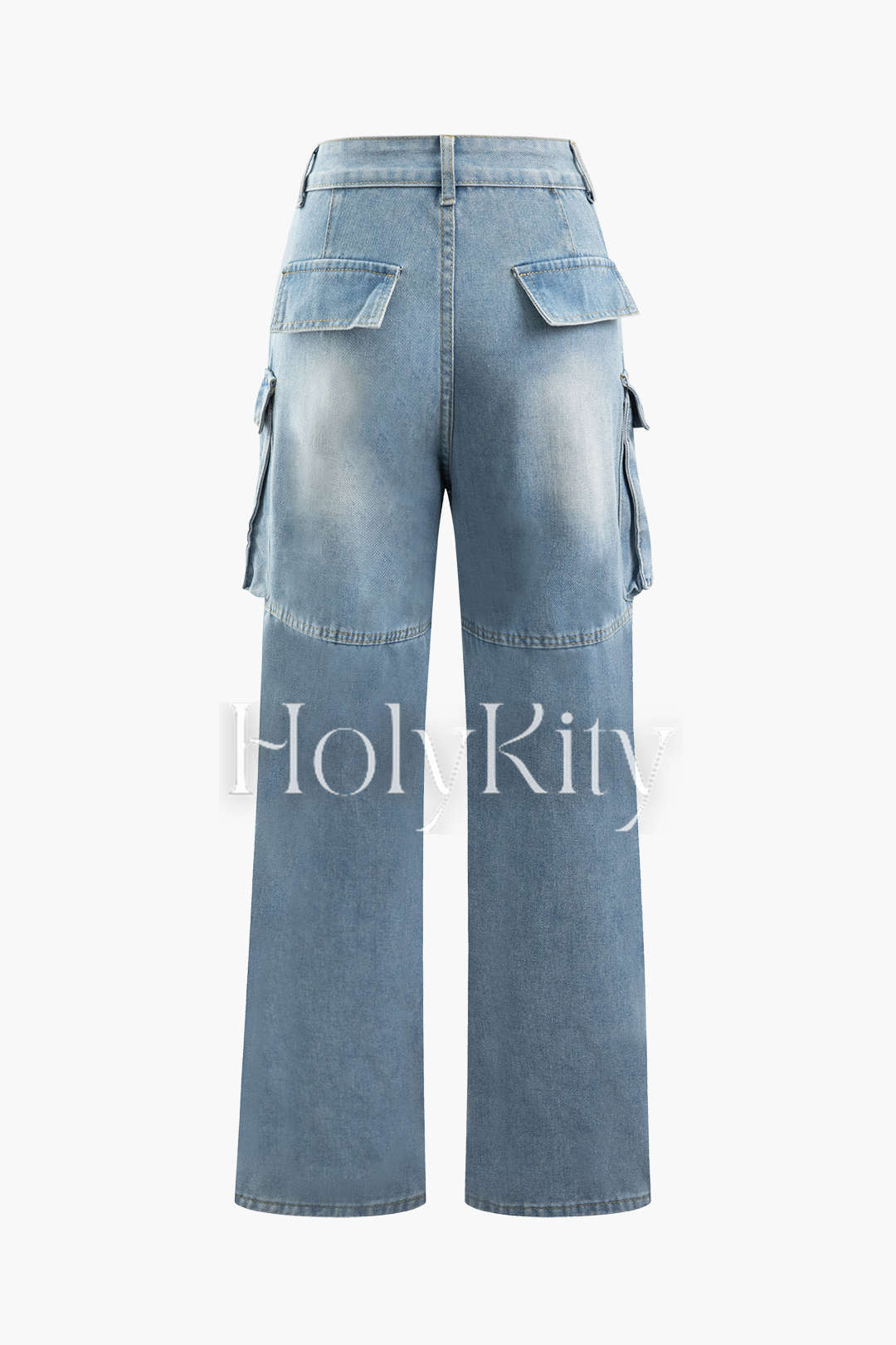 Multi Pocket Straight Leg Cargo Jeans
