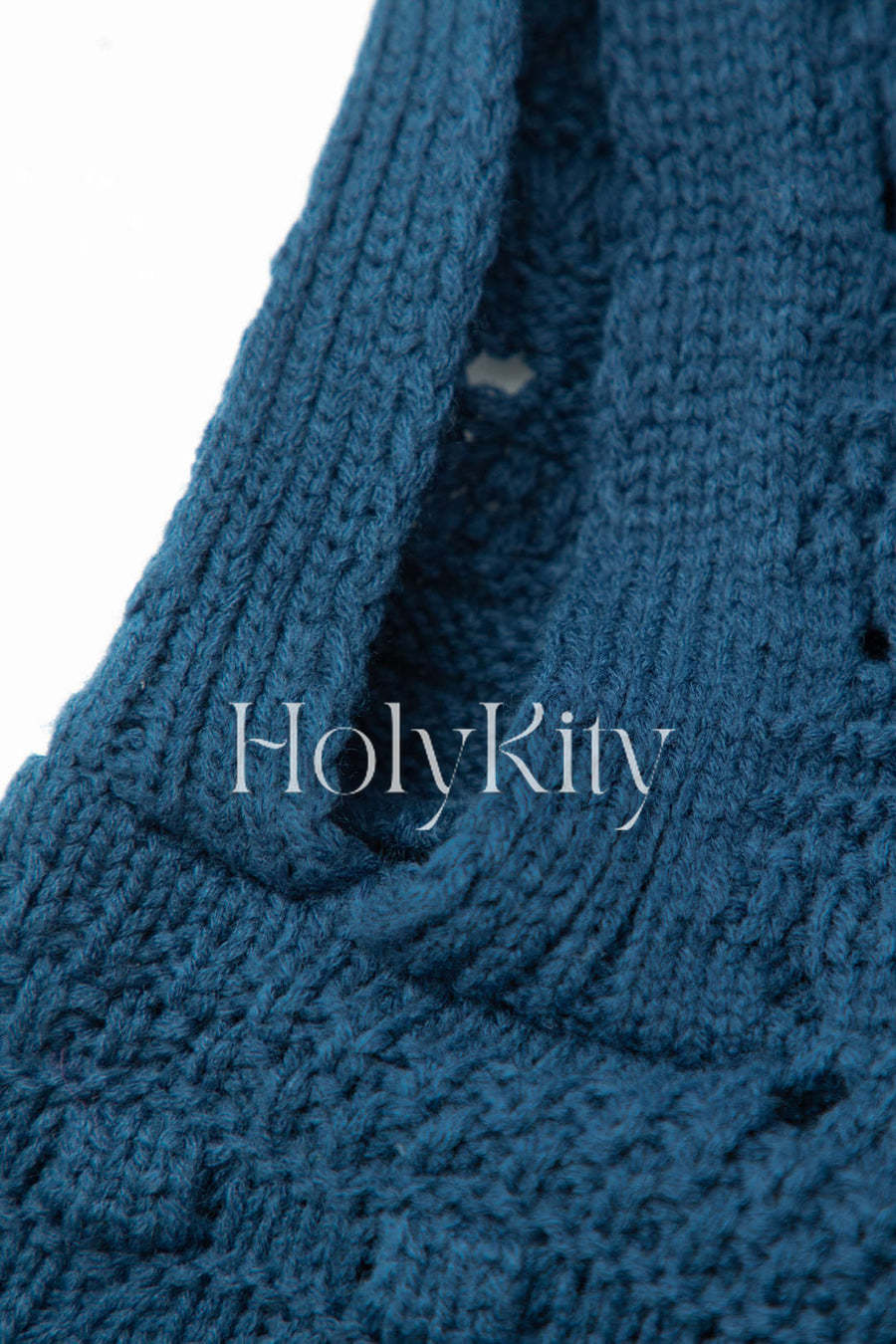 Haut court en tricot à capuche