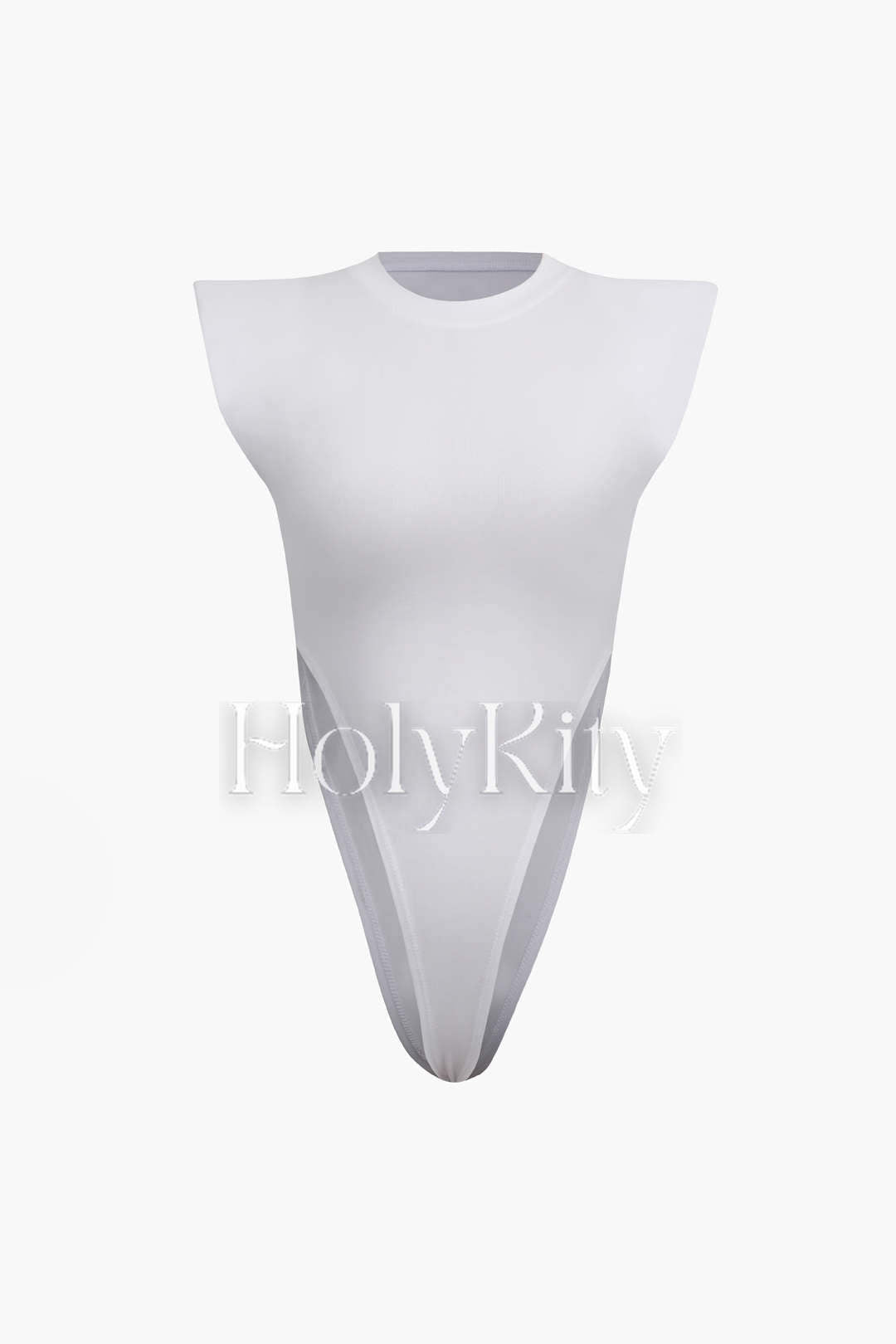 Body sans manches à épaules rembourrées