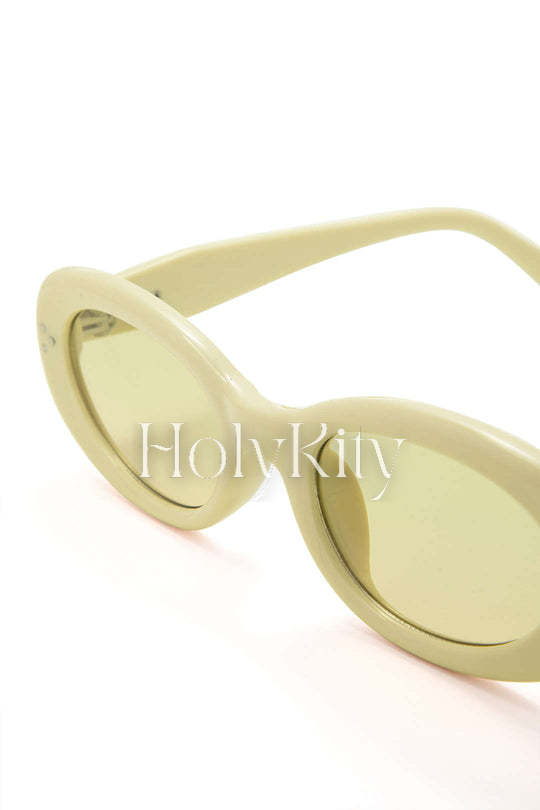 Lunettes de soleil à monture ovale 