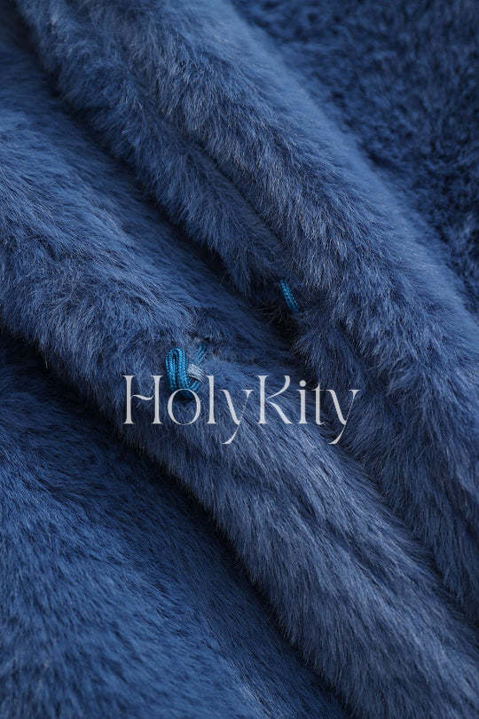 Veste à revers en fausse fourrure 