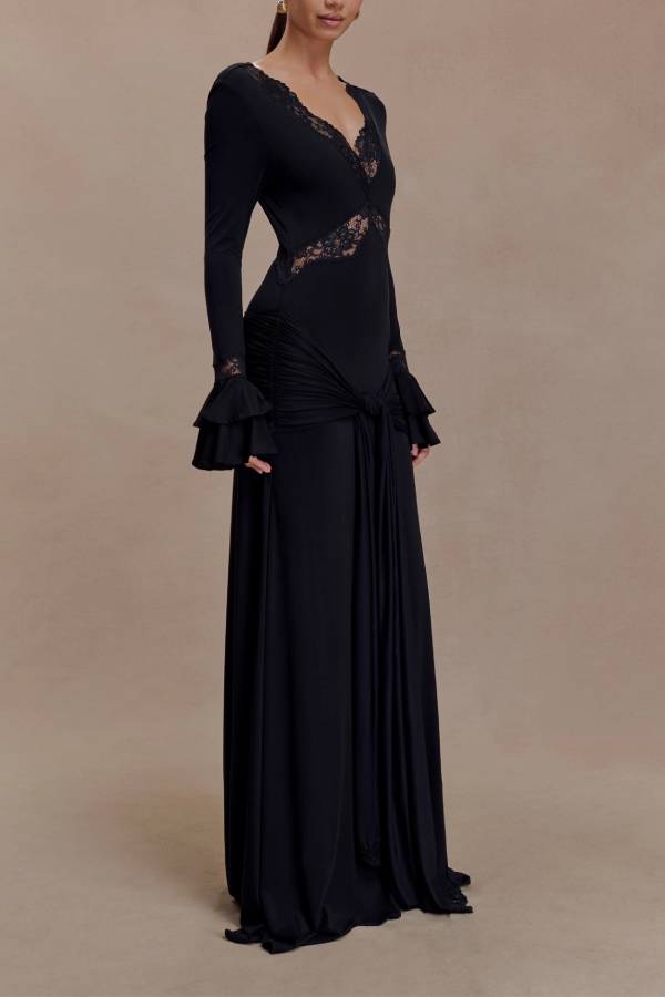 Slinky Lace Maxi Dress