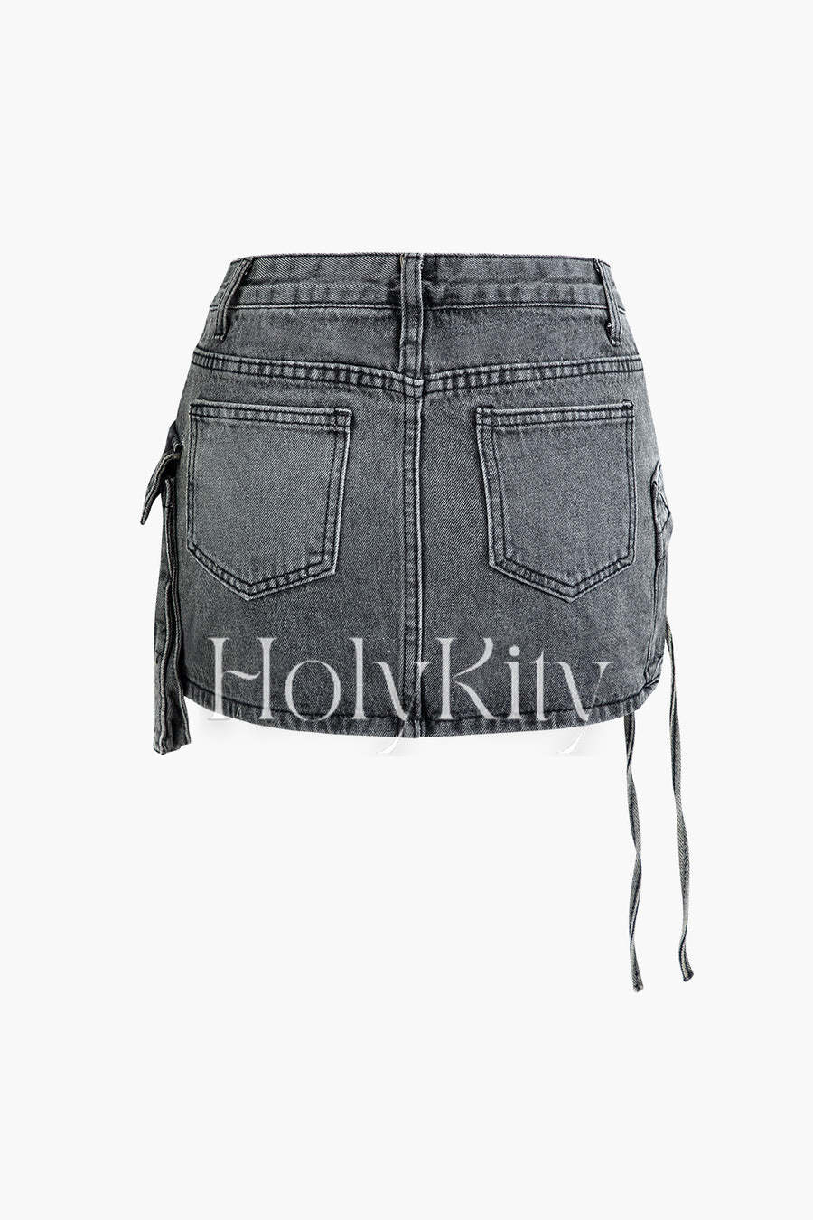 Mini-jupe cargo en jean à poches multiples 