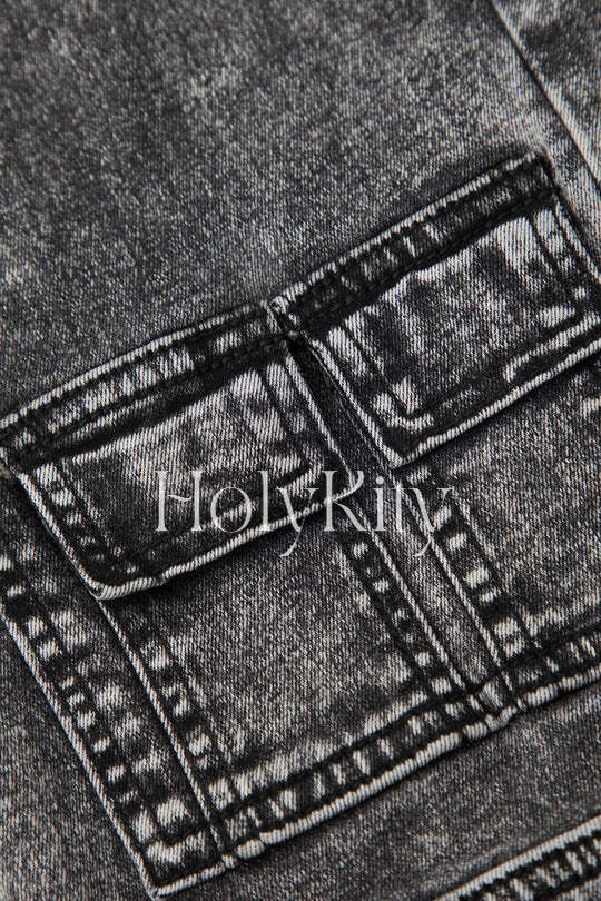 Multi-pocket Straight Cargo Jeans