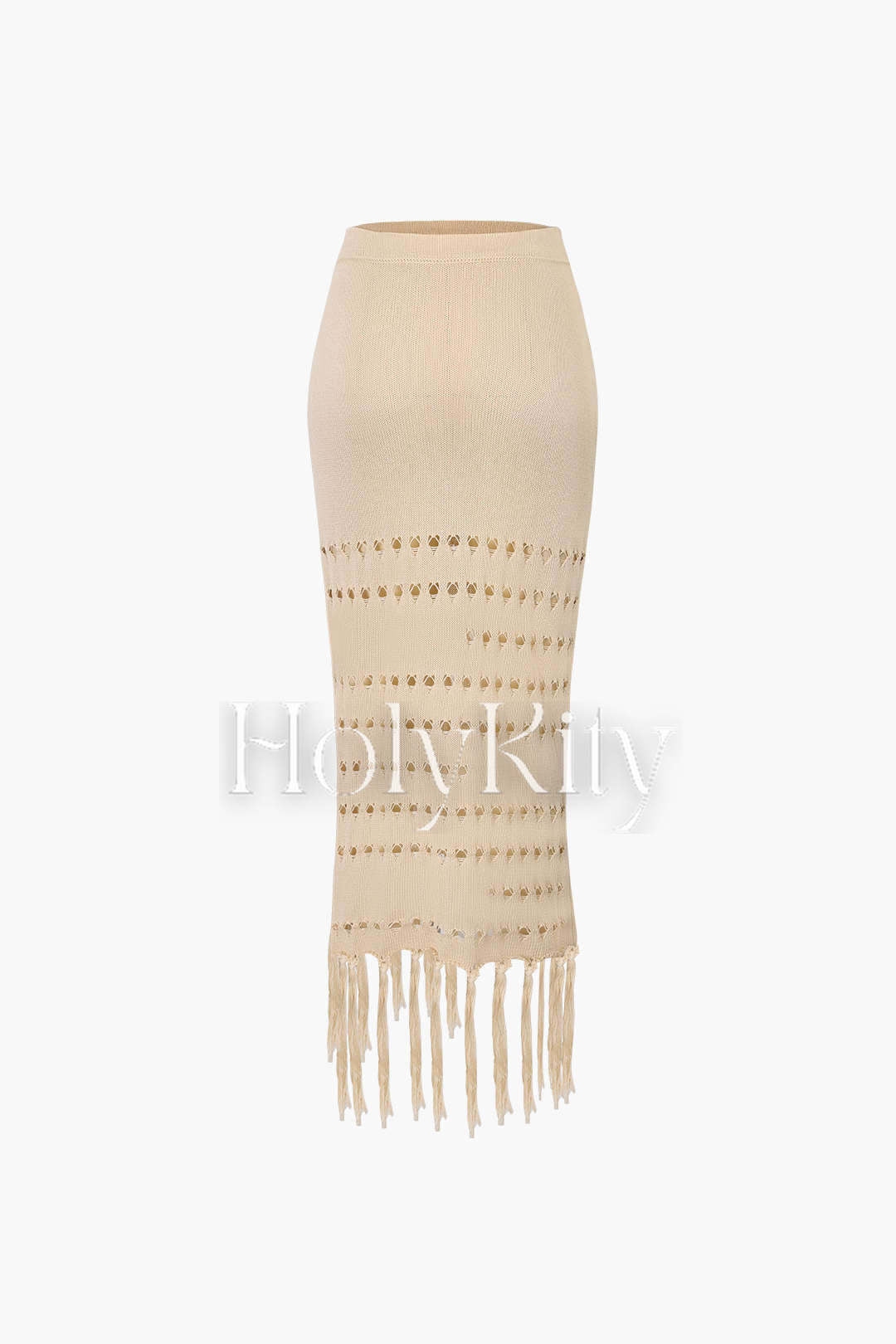Ensemble haut tube en tricot et jupe à ourlet à pompons 