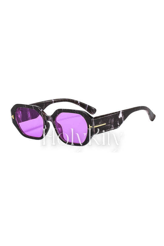 Lunettes de soleil à monture rectangulaire 