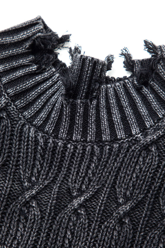 Haut en tricot sans manches effet vieilli 