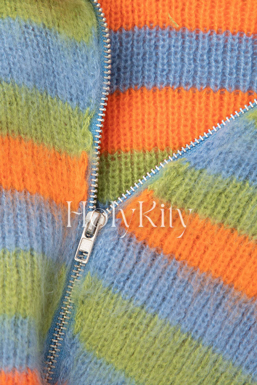 Multicolored Stripe Knit Cardigan