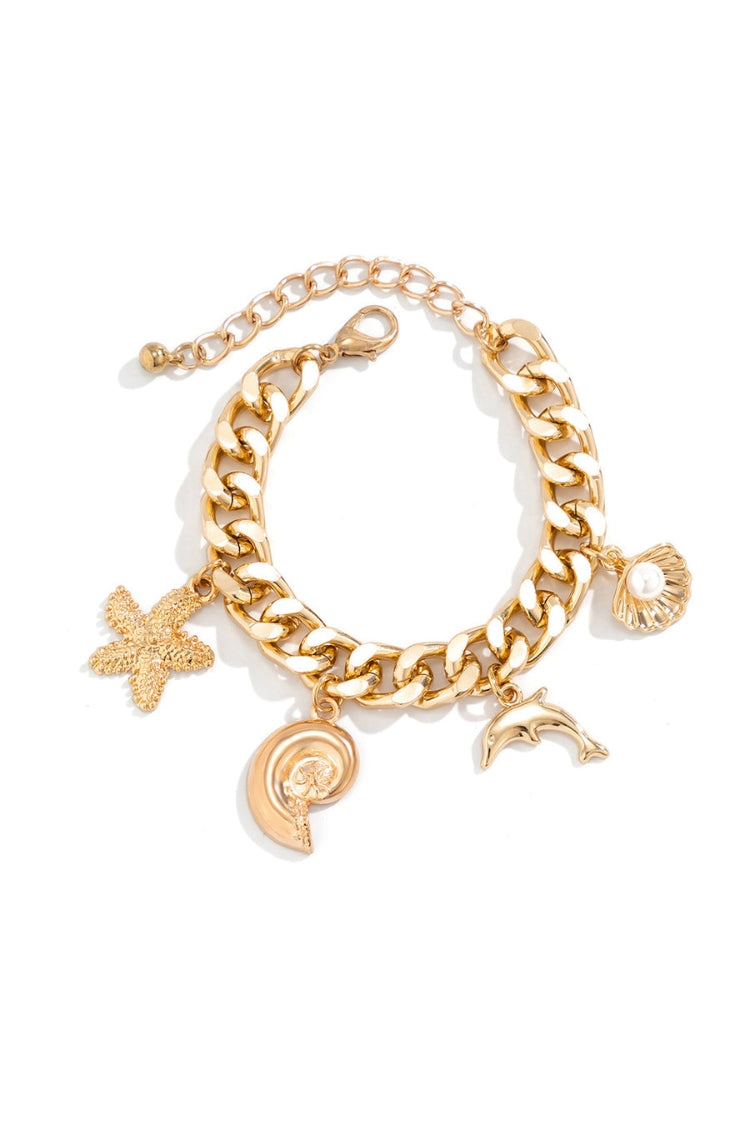 Bracelet pendentif sur le thème de l'océan 