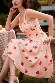 Solid Floral Ruched Summer Cute A-Line Flowy Swing Midi Dress