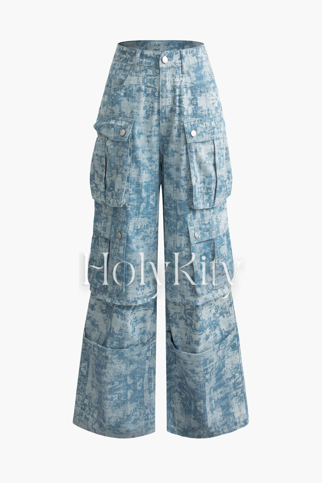 Tie Dye Multi-pocket Cargo Jeans
