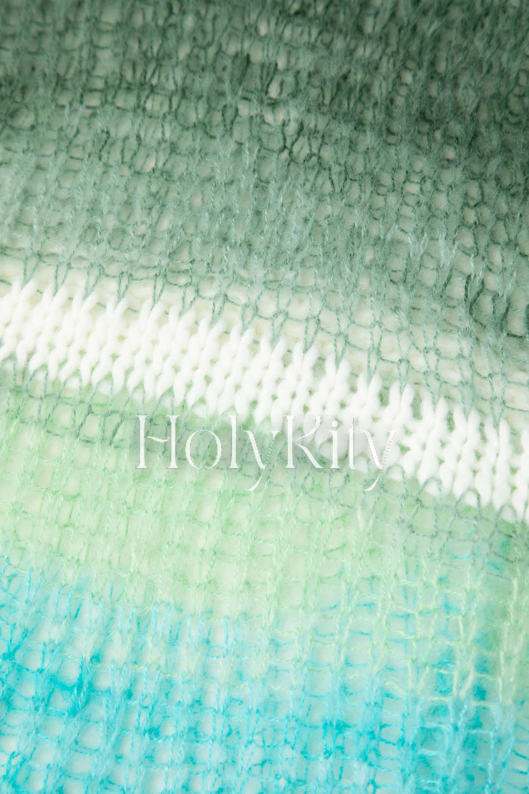 Tanktop aus durchbrochenem Strick mit Ombré-Muster 
