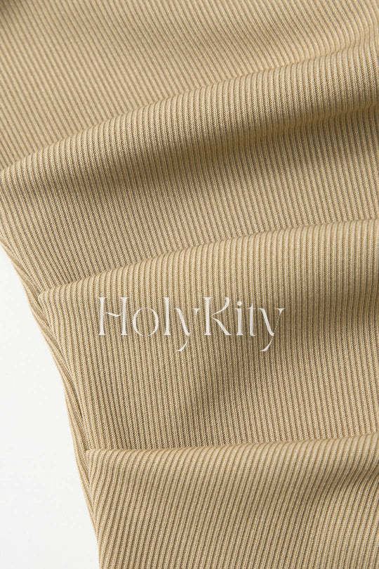 Ensemble haut asymétrique froncé à épaules dénudées et pantalon droit 