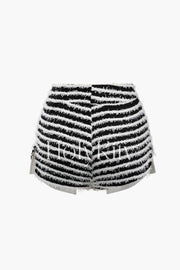 Stripe Tie Waist Shorts
