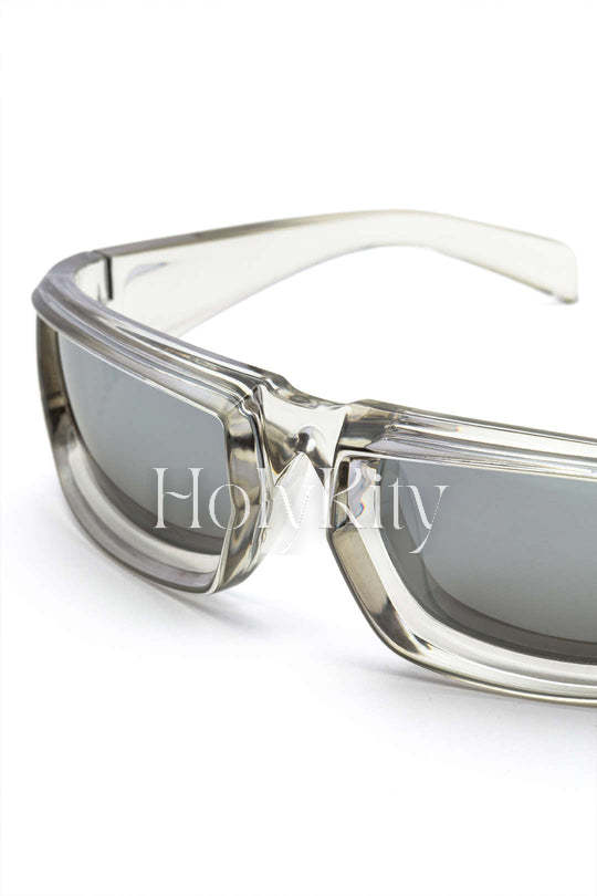 Lunettes de soleil teintées à monture carrée 