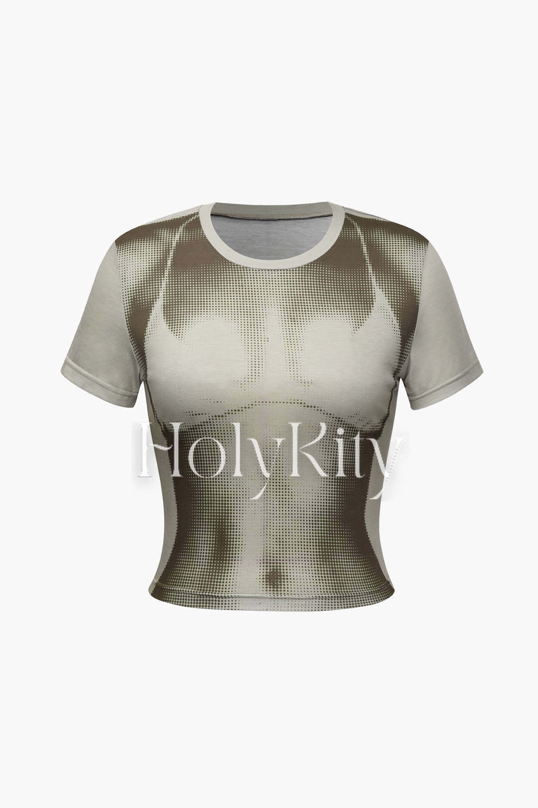T-shirt à manches courtes imprimé corps 