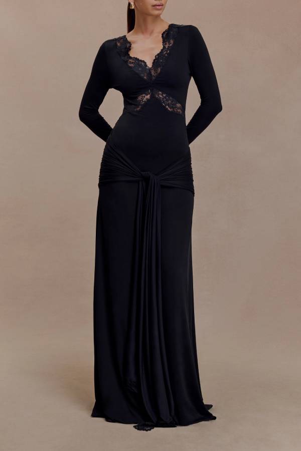 Slinky Lace Maxi Dress