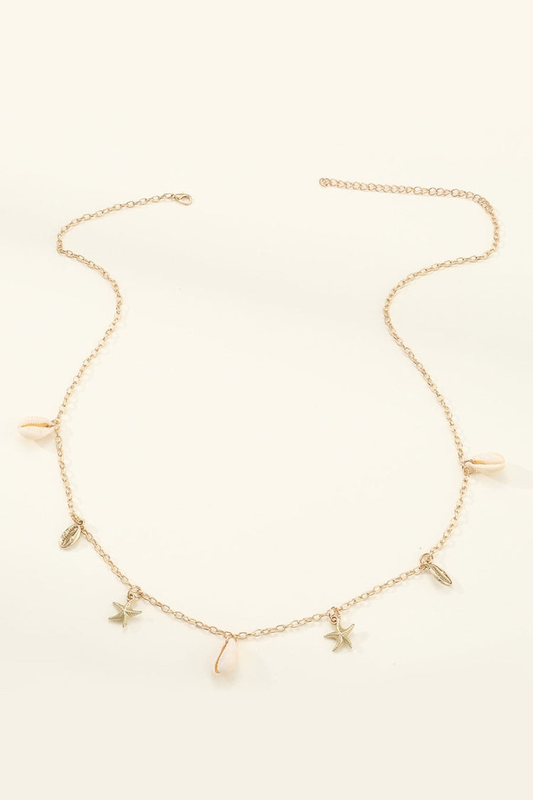 Shell Conch Starfish Pendant Metal Waist Chain