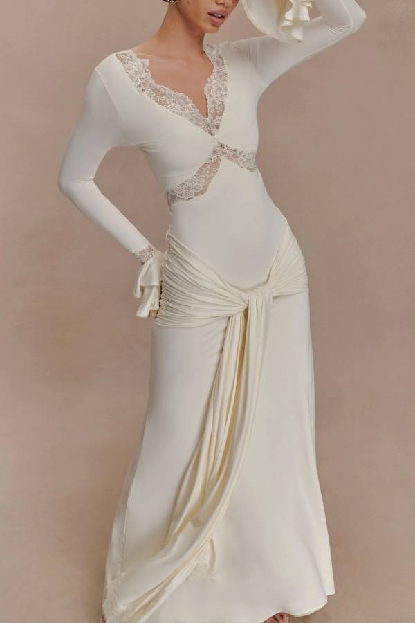 Slinky Lace Maxi Dress