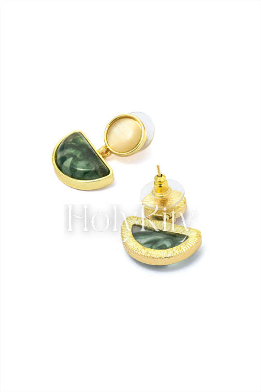 Boucles d'oreilles géométriques tachées 