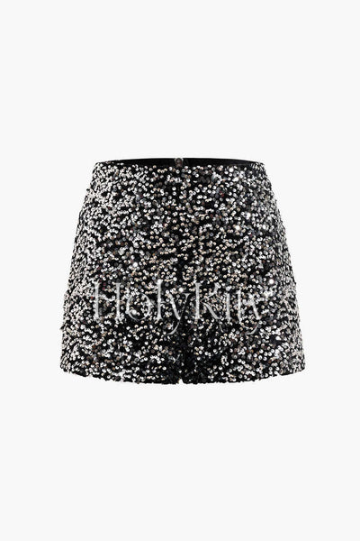 Sequin Embellishment Shorts