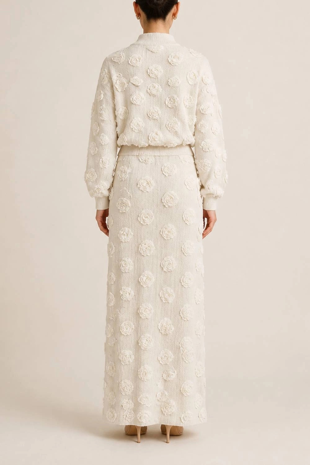 Floral Long Sleeve Top & Maxi Skirt Two Piece Set