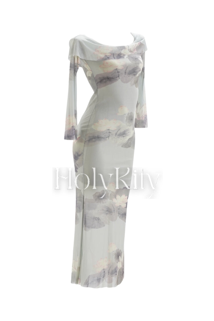 Moonlight Lotus Maxikleid 