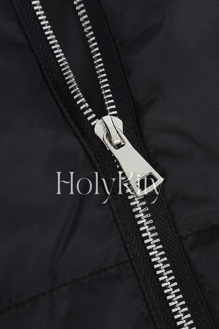 Gilet matelassé zippé à col montant 