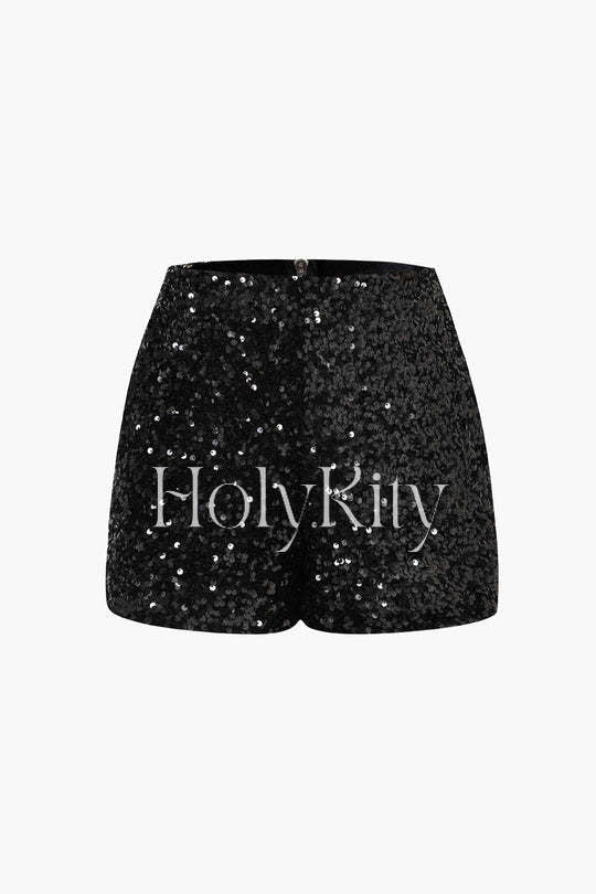 Short orné de paillettes 