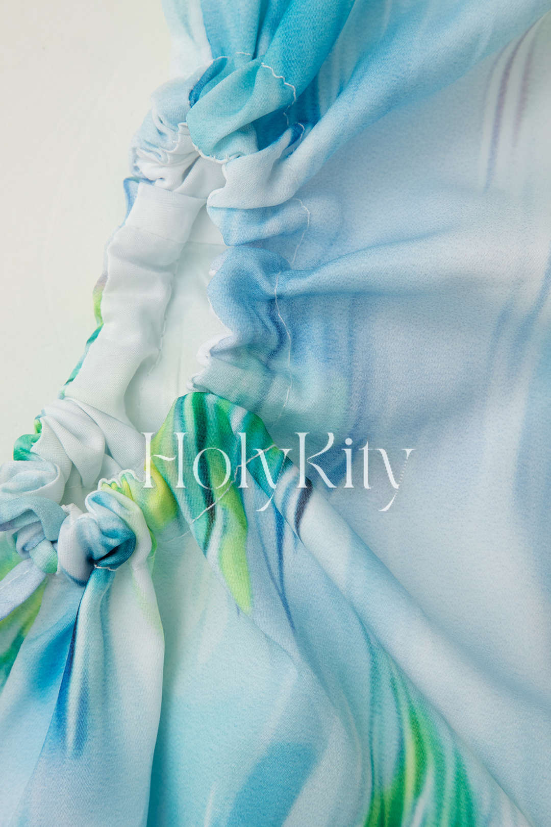 Watercolor Side Tie Maxi Dress