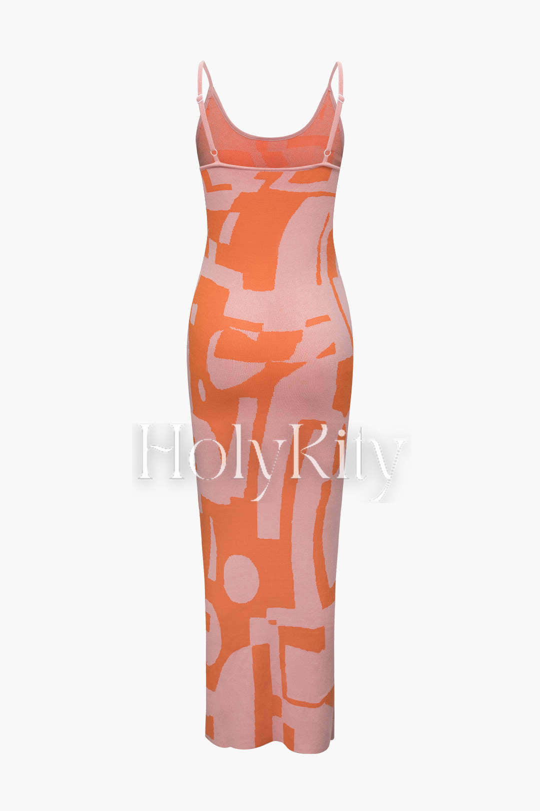 Contrast Knit Slip Maxi Dress