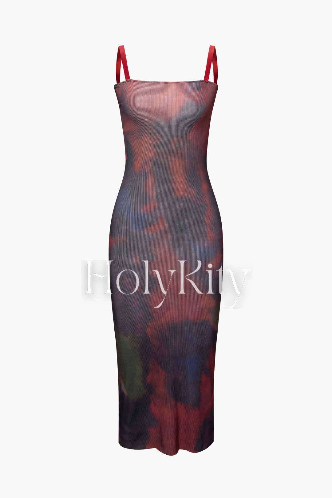 Tie Dye Ribbed Midi Dress