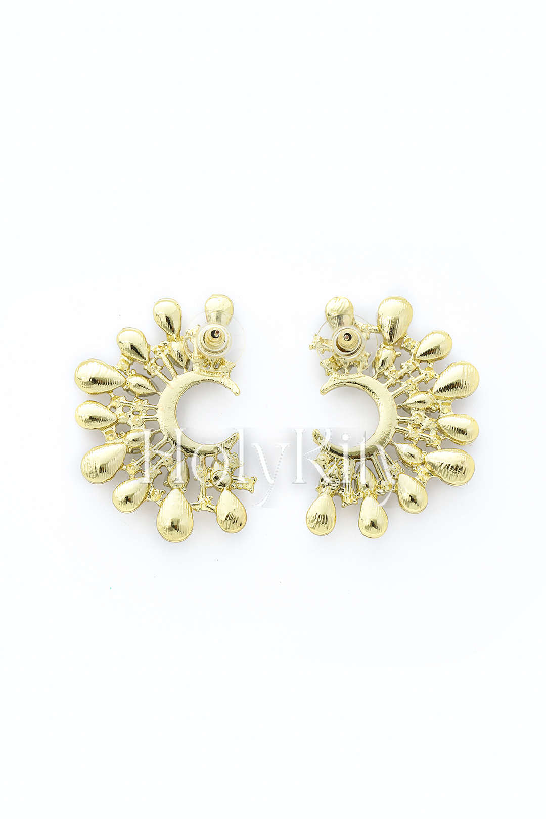 Boucles d'oreilles en perles en forme de C 