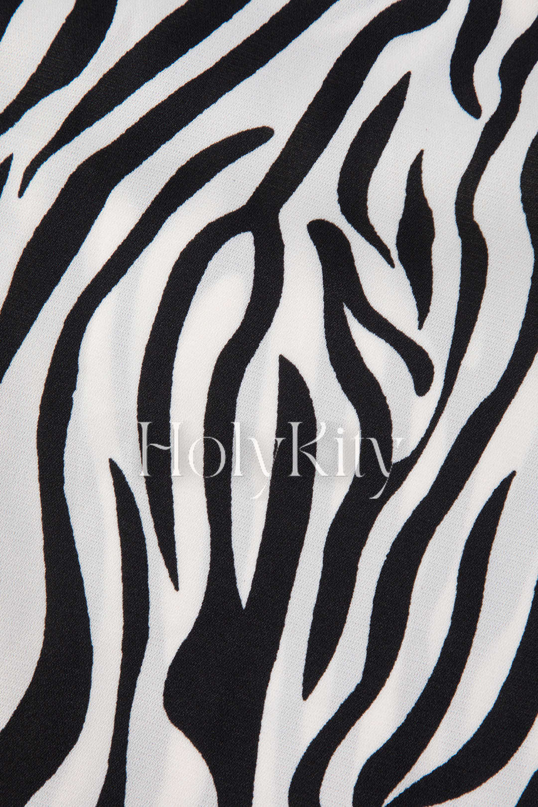 Zebra-Stripe Knot Hem Blouse