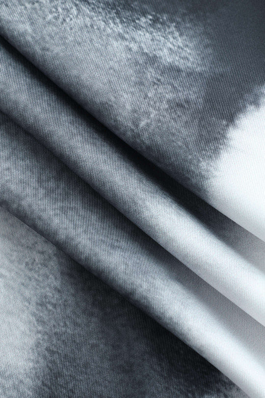Robe longue fendue dans le dos à imprimé abstrait 