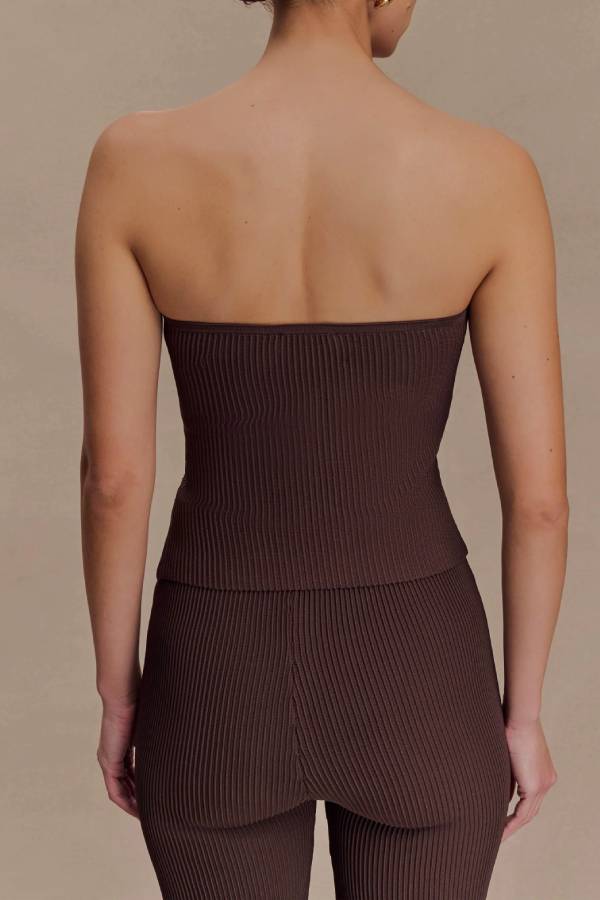 Strapless Cupped Knit Top
