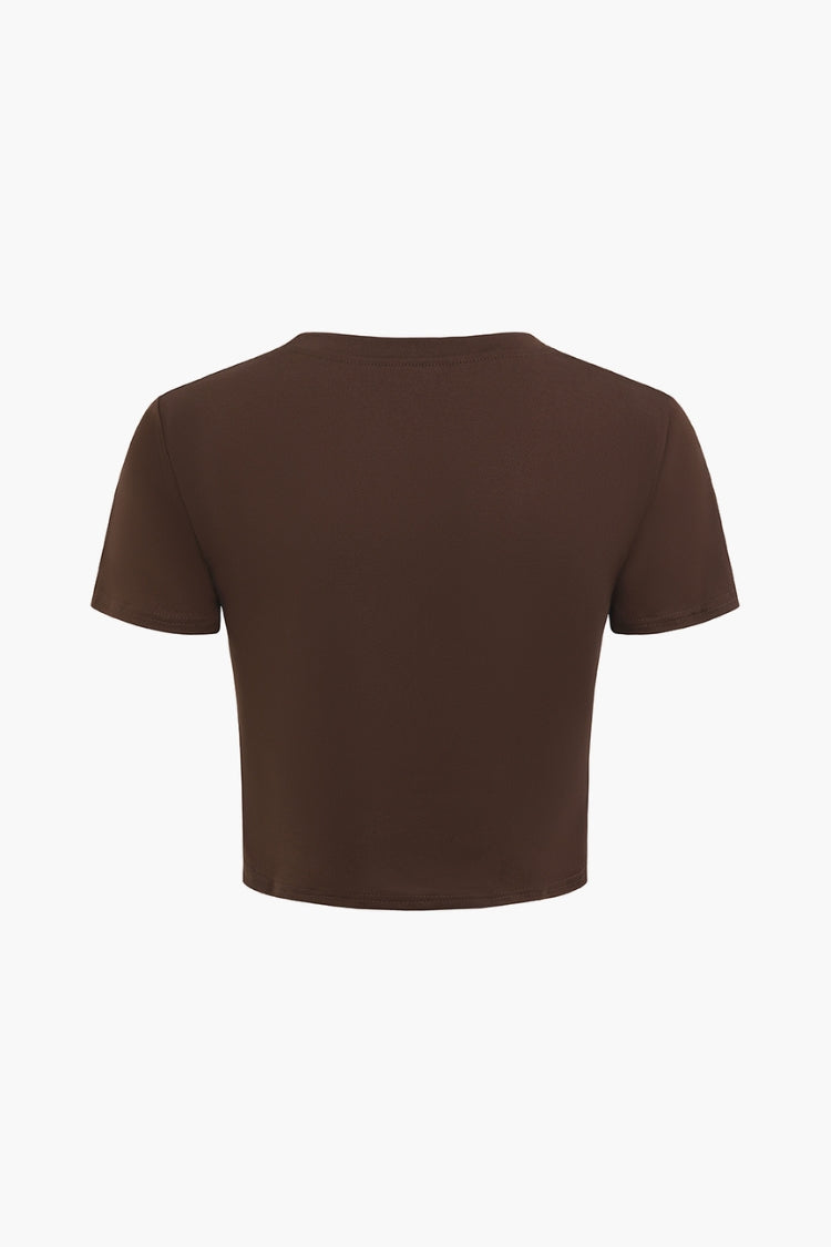 T-shirt imprimé lettre COWGIRL 