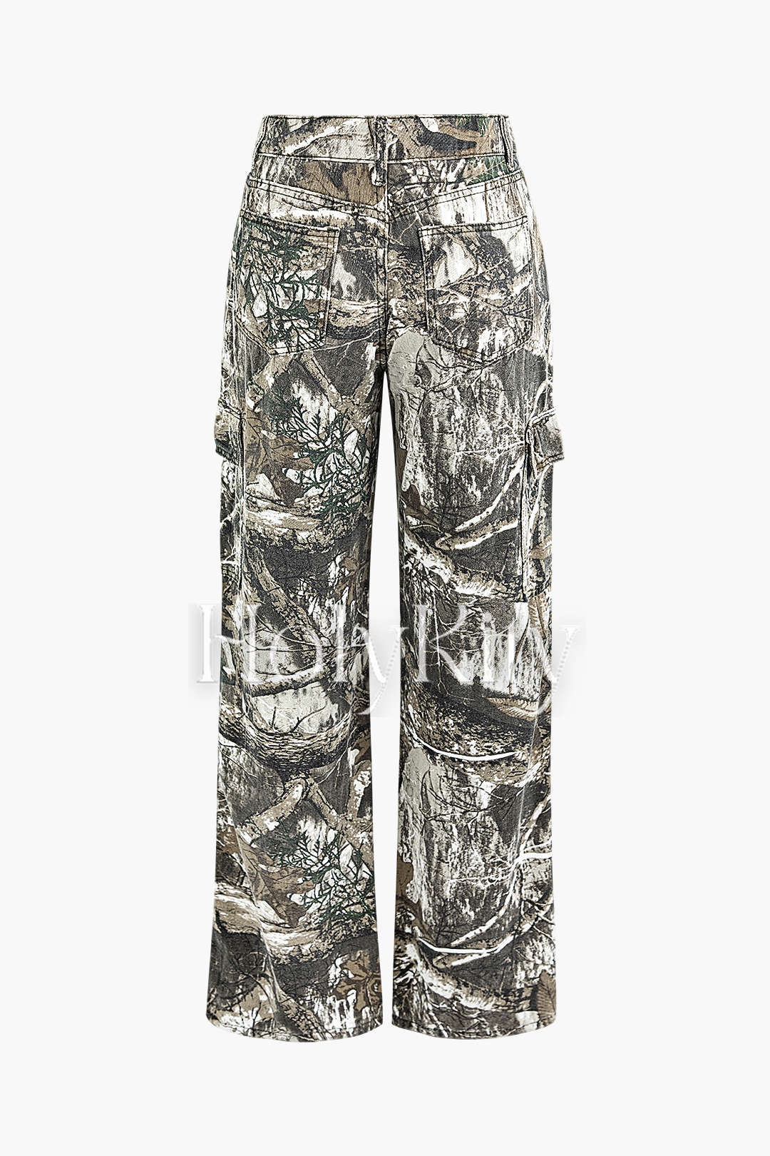 Leaves Print Cargo Pants