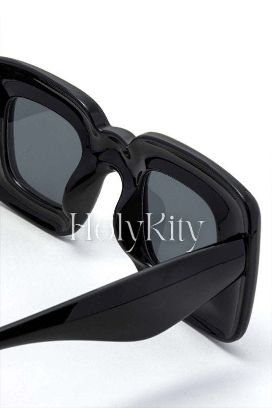 Lunettes de soleil à monture carrée gonflée 